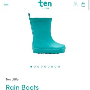 Ten Little Teal Toddler Rain boots Size 8